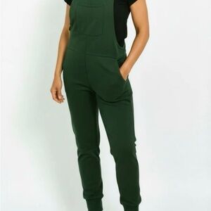 Swoveralls Forest Green, Sweatpants Overalls